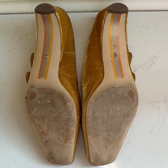 Sam Edelman Gold Velvet Mules - Picture 6 of 7